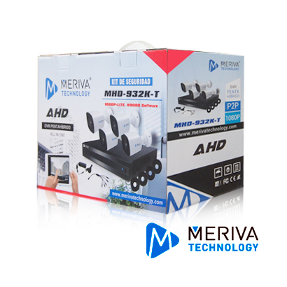 KIT 4X4 MHD-932K-T DVR 4CH MSDV-910-04+ 4 MBASHD2202 +CABLES